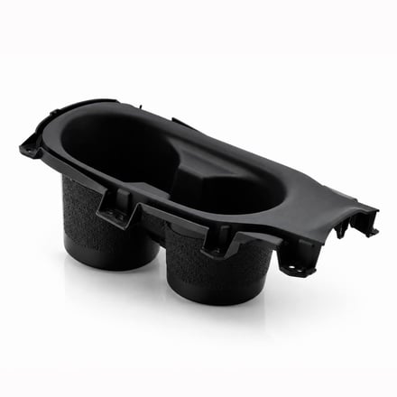 AMP 射出成型汽車內裝塑膠零件,具備一體成型固定結構,適用代工製造